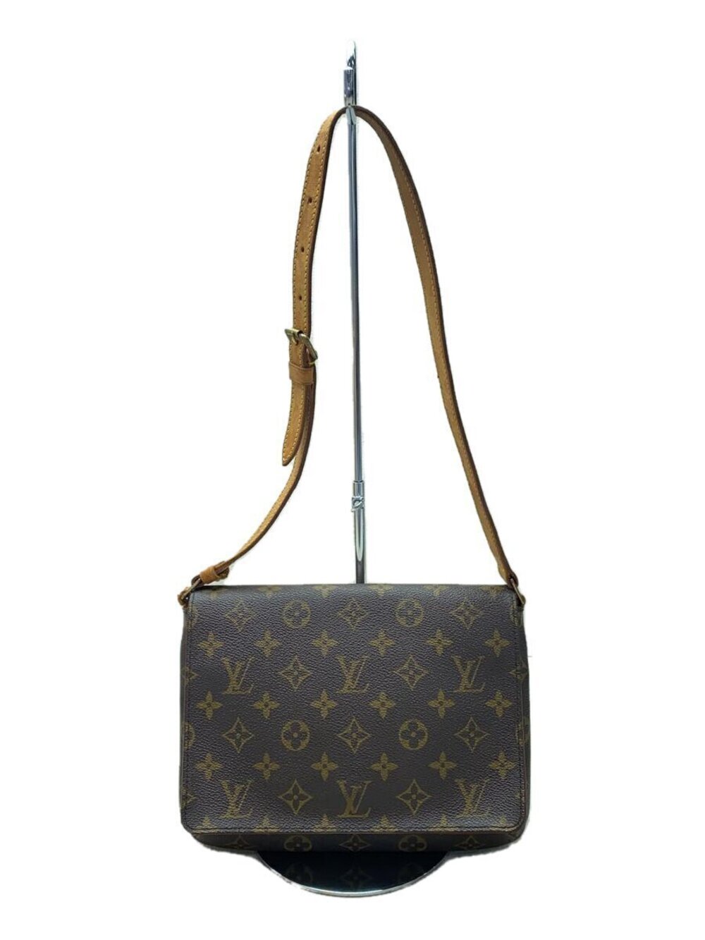 LOUIS VUITTON Musette Tango Monogram Canvas Short Shoulder Bag Brown